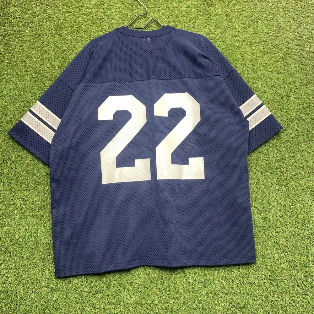 Vintage Dallas Cowboys Jersey Mens 2XL Blue 22 NFL Football Logo 7 Polyester 90s